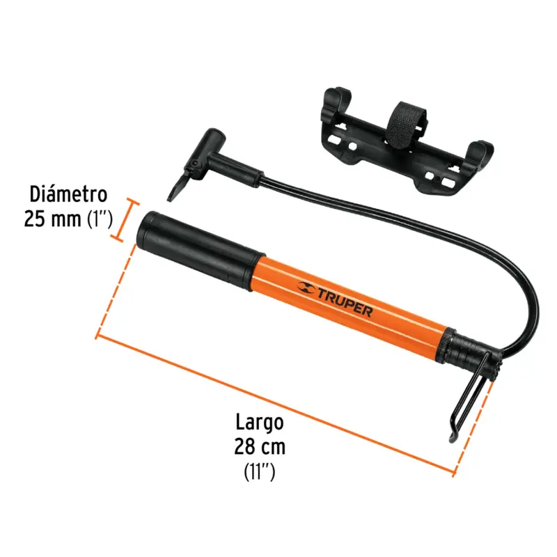 INFLADOR PORTATIL PARA BICICLETAS PELOTAS MOTOS - Imagen 3