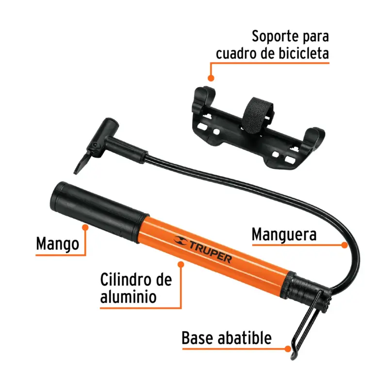 INFLADOR PORTATIL PARA BICICLETAS PELOTAS MOTOS - Imagen 2