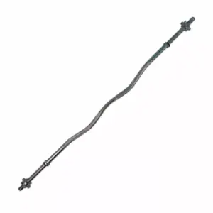 Barra Zeta Para Pesas Maciza De Acero Cromado 1.20m