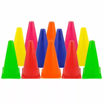 PACK X 12 CONOS DE 25CM PVC ENTRENAMIENTO FUTBOL