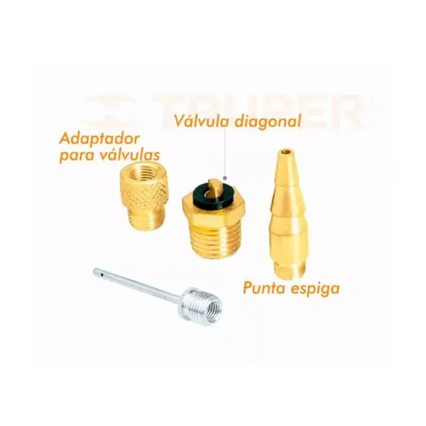 Juego De Aguja Pelota + Adaptadores De Válvulas - Imagen 2