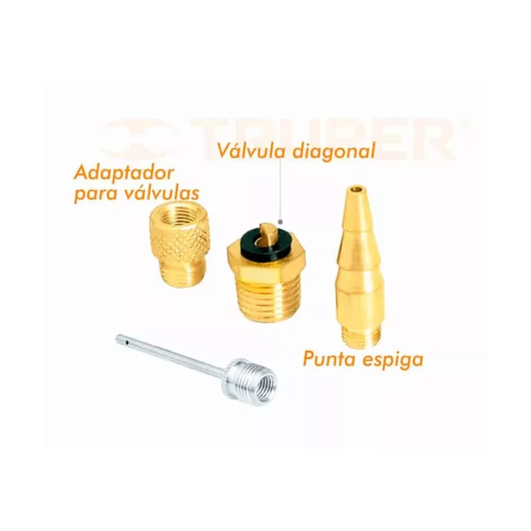 Juego De Aguja Pelota + Adaptadores De Válvulas - Imagen 2