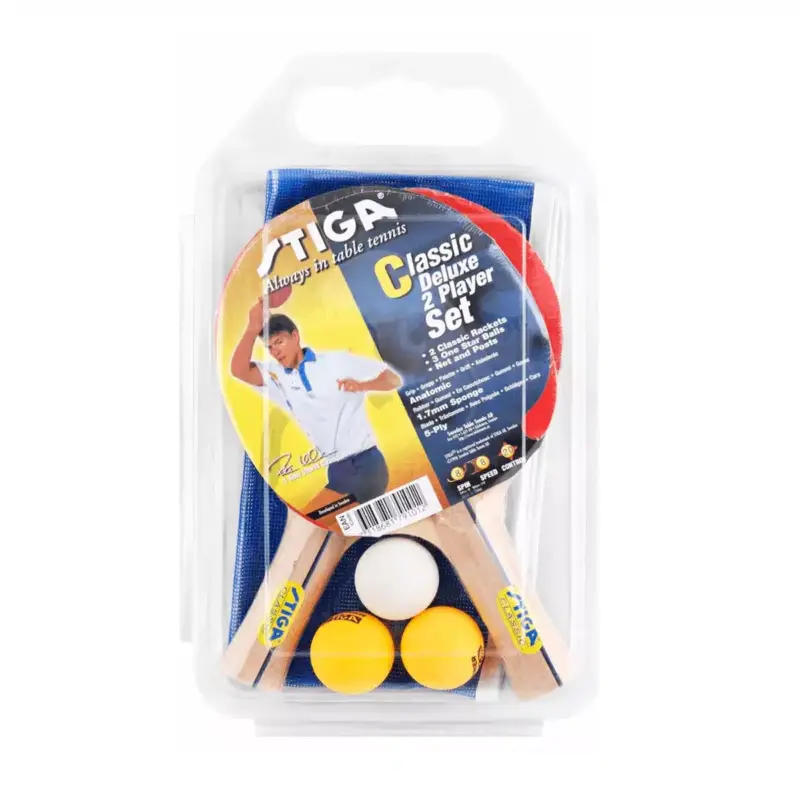 Set Stiga 2 Raquetas+ 3 Pelotas 1 Malla + Soportes