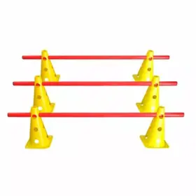 6 Conos de 35cm alto c/orificios + 3 varillas