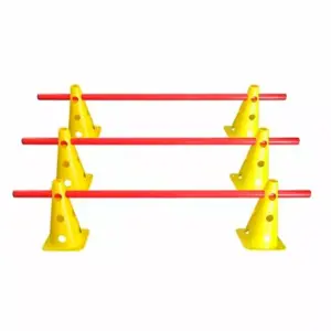 6 Conos de 35cm alto c/orificios + 3 varillas