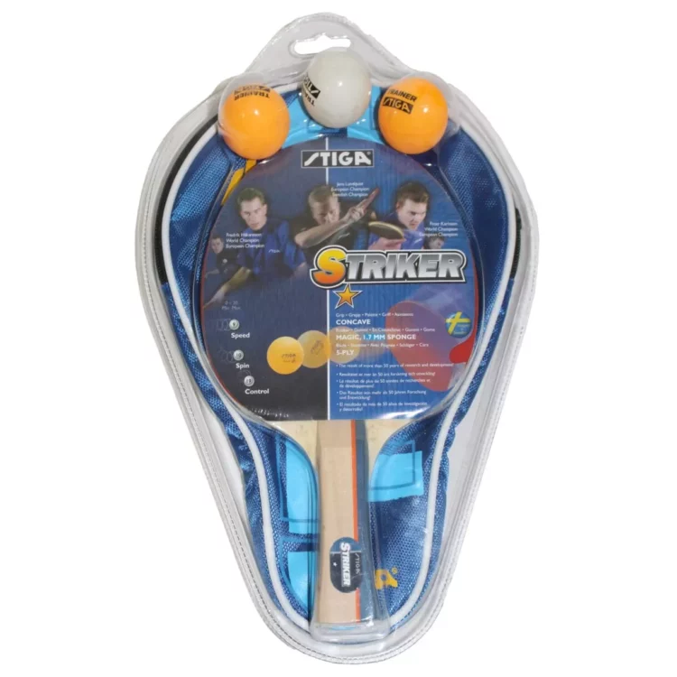 Kit Raqueta Stiga Striker + 3 Pelotas + Estuche