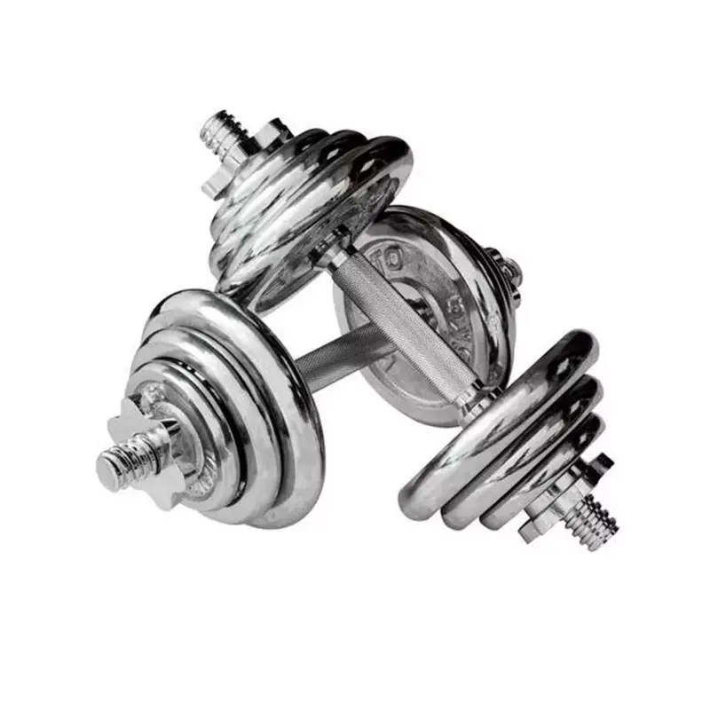 SET 20 KG PESAS CROMADAS + MANCUERNAS + MALETÍN - Imagen 2