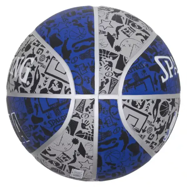 Pelota de Básket Spalding Graffiti NBA Azul - #7 - Imagen 2