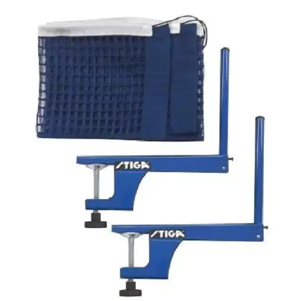 Soportes + Net P/ Mesa de Tenis Set Stiga Sujeción Tornillo