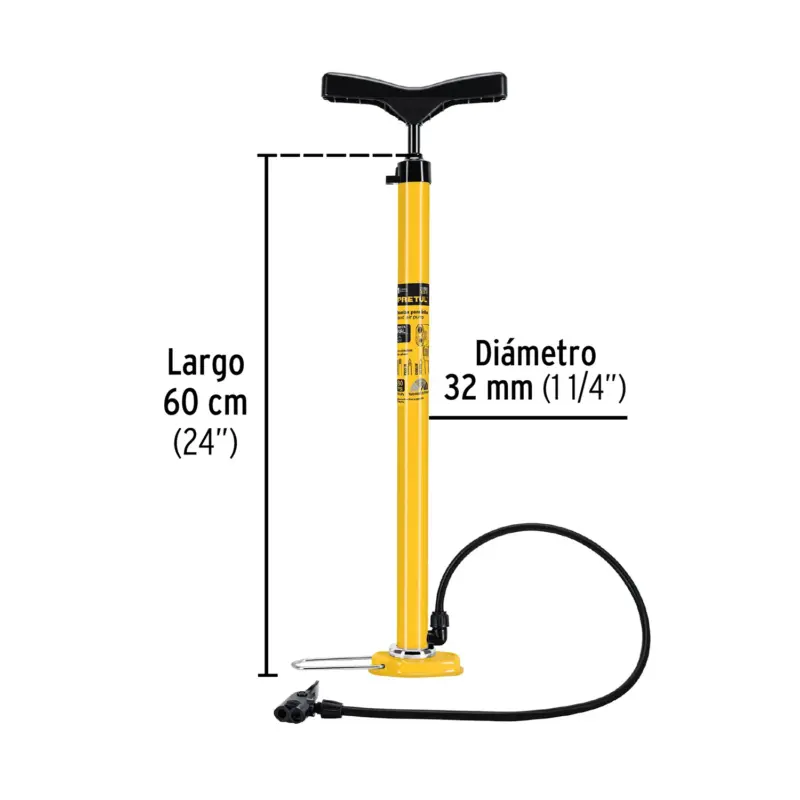 INFLADOR BICICLETAS Y PELOTAS DE 80 PSI - PRETUL - Imagen 3