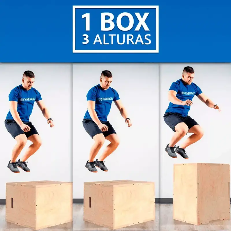Caja Crossfit Para Salto Box Jump Pliométrico 3 Alturas En 1 - Imagen 2