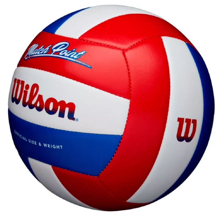 Pelota de Voley Wilson Match Point - Rojo/Azul - Imagen 2