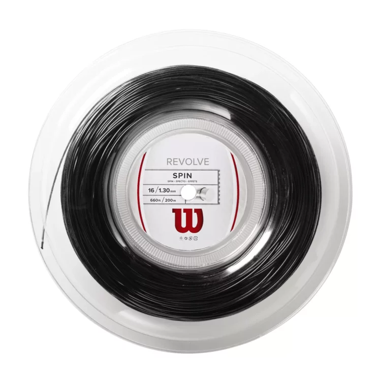 Cuerdas Para Raquetas Tenis Wilson Revolve 16 Carrete - Negro