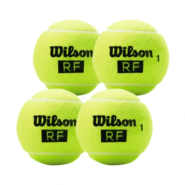Pelotas De Tenis Rf Legacy Wilson 4 Bolas Todo Terreno - Imagen 2