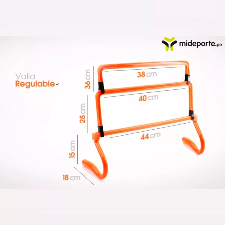 Valla Entrenamiento Salto 5 Posiciones Regulable Hasta 36 Cm - Imagen 3