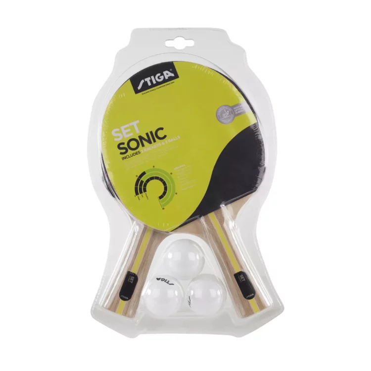 Set Ping Pong Stiga Sonic (2 paletas + 3 Pelotas)