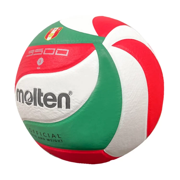 PELOTA PARA VOLEY MOLTEN #V5M-3500-PV SOFT TOUCH #5 BL/VR/RJ - Imagen 2