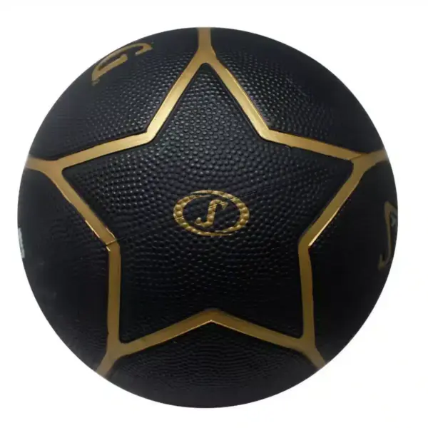 PELOTA PARA BASKET SPALDING HIGHLIGHT GOMA BLACK GOLD – #7 - Imagen 2
