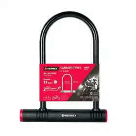 Cadena Rígido Tipo U Seguridad Para Bicicleta 14mm