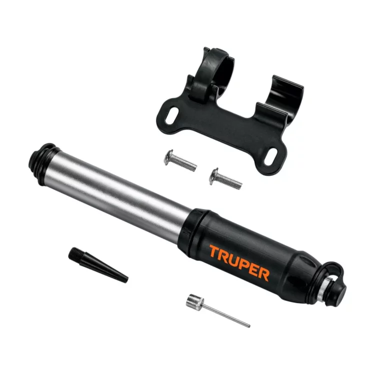 INFLADOR MANUAL TRUPER PARA BICICLETAS - 85 PSI