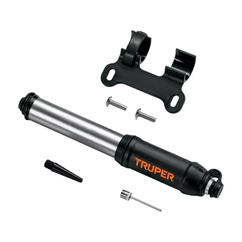 INFLADOR MANUAL TRUPER PARA BICICLETAS - 85 PSI