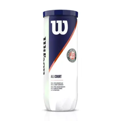 PELOTAS DE TENIS WILSON ROLAND GARROS ALL COURT X3 UNID.