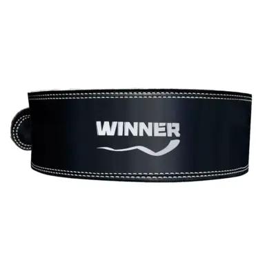 Correa de Cuero para Levantar Peso - NEGRO, L