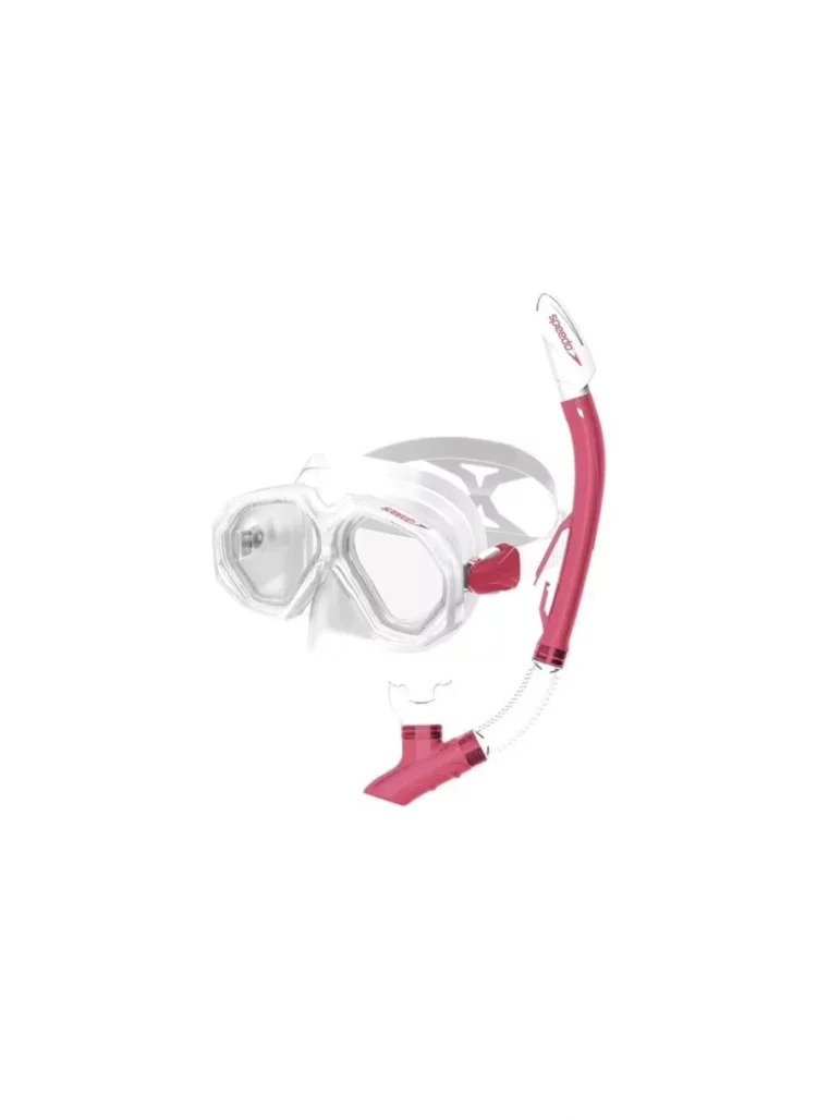 COMBO SNORKEL SPEEDO LEISURE ADULTO DUAL LENSES - ROSADO