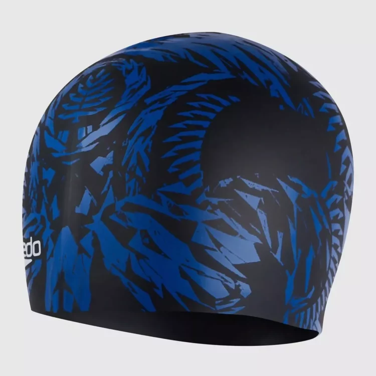 GORRO PARA NATACIÓN SPEEDO SLOGAN PRINT NEGRO/AZUL - ADULTO - Imagen 2