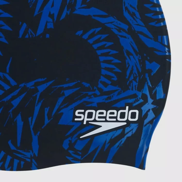 GORRO PARA NATACIÓN SPEEDO SLOGAN PRINT NEGRO/AZUL - ADULTO - Imagen 3
