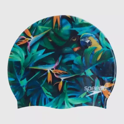 GORRO PARA NATACIÓN SPEEDO PRINTED DIGITAL BLACK/MULTI - ADULTO