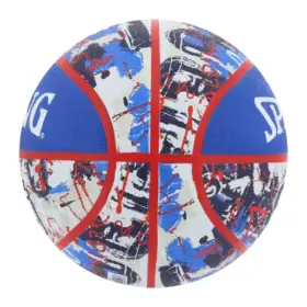 Alternative view of PELOTA DE BASKET SPALDING GRAFFITI GOMA BLUE RED - #7