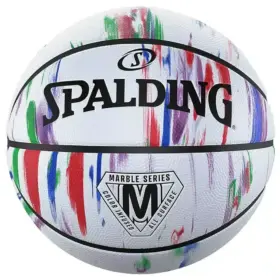 PELOTA PARA BASKET SPALDING MARBLE GOMA BLANCO - #7