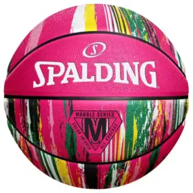 PELOTA PARA BASKET SPALDING MARBLE GOMA FUCSIA - #6