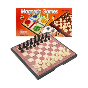 TABLERO DE AJEDREZ, DAMA, LUDO Y CASINO - IMANTADOS