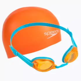 SET DE LENTE NATACIÓN SPEEDO JET JUNIOR - ORANGE/BLUE