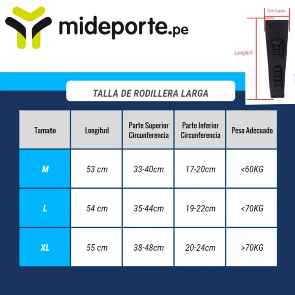 RODILLERA CON CANILLERA LARGA PARA BASKET WINNER X1 UNID. - Imagen 3