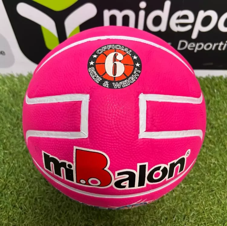 PELOTA DE BASKET MIBALÓN GOMA CELULAR NEÓN - TALLA 6 - Imagen 5