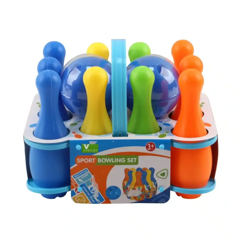 SET BOWLING NIÑOS PALITROQUES 10 PALOS + 2 PELOTAS (S)
