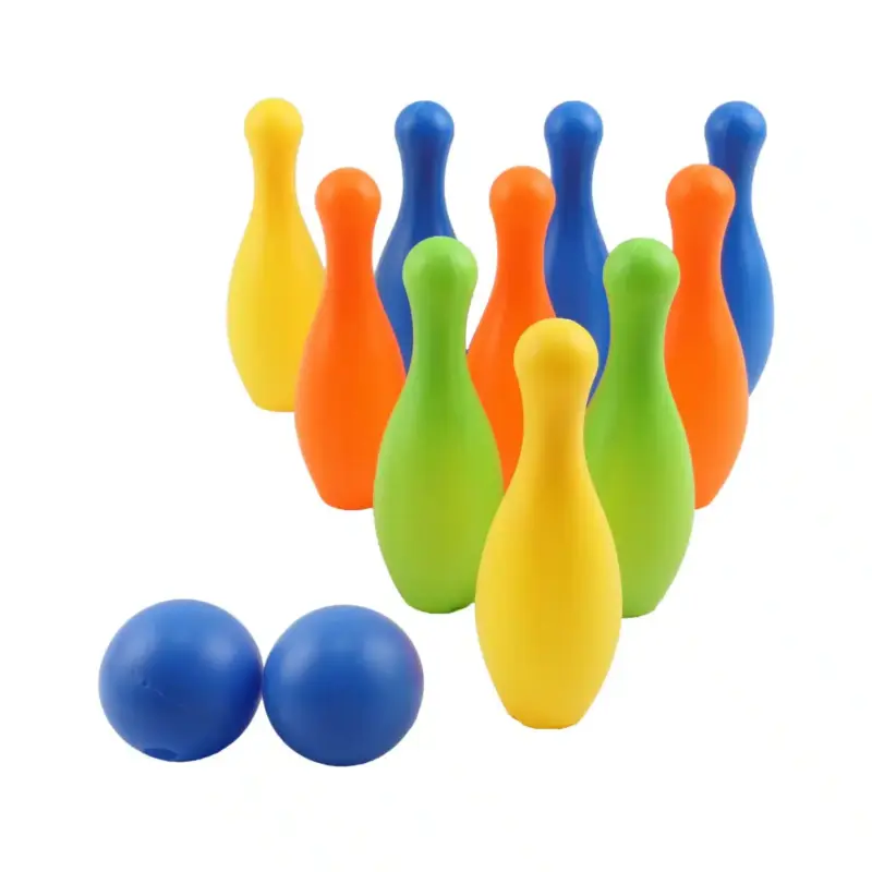 SET BOWLING NIÑOS PALITROQUES 10 PALOS + 2 PELOTAS (S) - Imagen 4