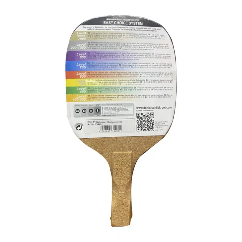 PALETA PARA PING PONG DONIC ASIAN CHAMPIONS 700 - Imagen 2