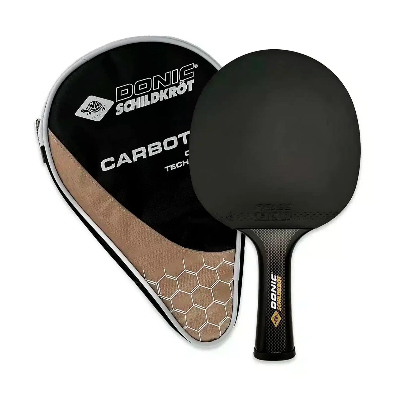 RAQUETA PARA PING PONG DONIC CARBOTEC 7000 CON FUNDA