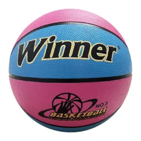 PELOTA DE BÁSKET WINNER GOMA CELESTE/FUCSIA - TALLA 5