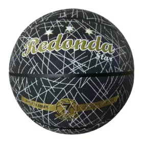 PELOTA DE BASKET REDONDA STAR CUERO NEGRO