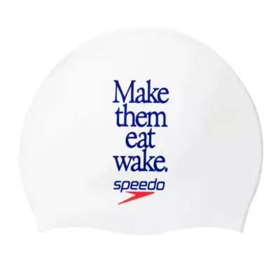 GORRO PARA NATACIÓN SPEEDO SLOGAN PRINTED WHITE - ADULTO