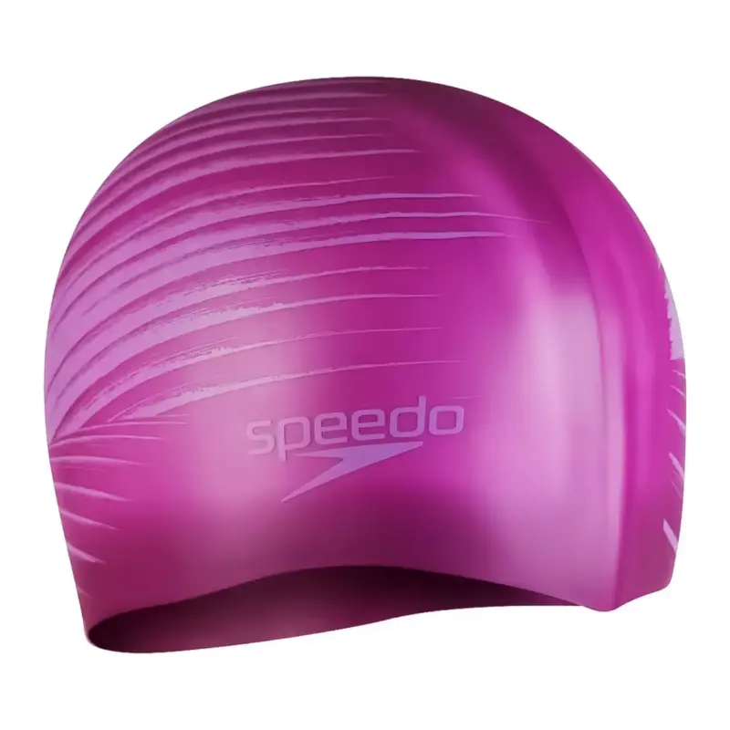 GORRO PARA NATACIÓN SPEEDO LONG HAIR PRINTED PURPLE - ADULTO - Imagen 2