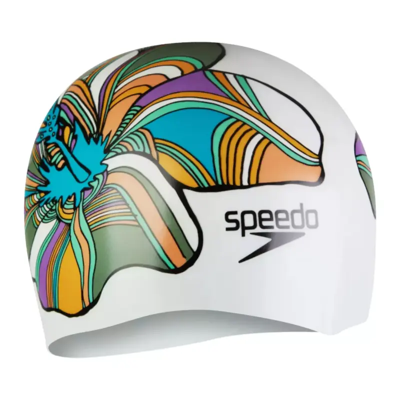 GORRO PARA NATACIÓN SPEEDO PRINTED WHITE MULTICOLOR - ADULTO - Imagen 2