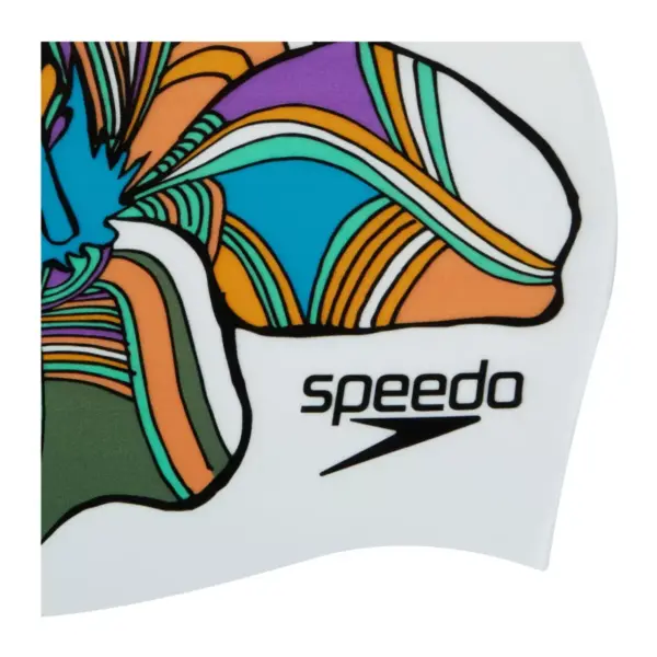 GORRO PARA NATACIÓN SPEEDO PRINTED WHITE MULTICOLOR - ADULTO - Imagen 3