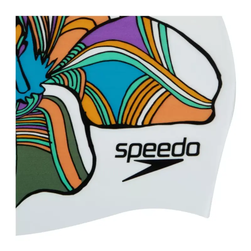 GORRO PARA NATACIÓN SPEEDO PRINTED WHITE MULTICOLOR - ADULTO - Imagen 3