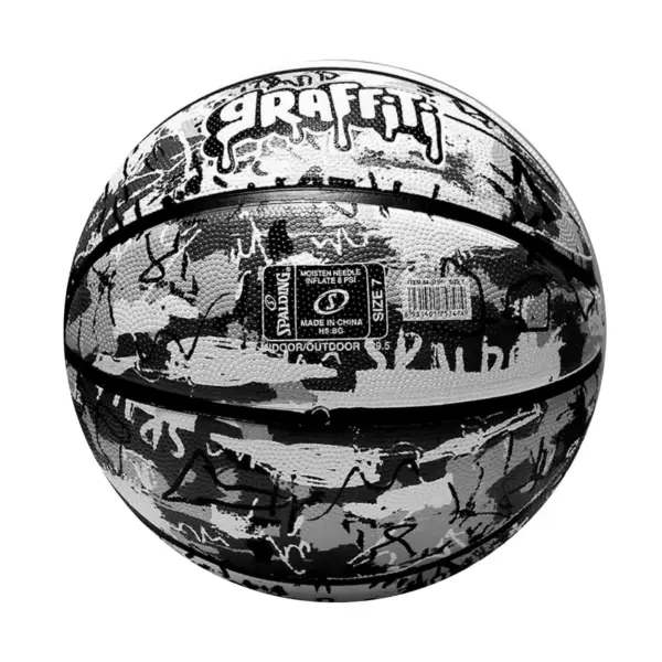 PELOTA PARA BASKET SPALDING GRAFFITI WHITE – #7 - Imagen 5